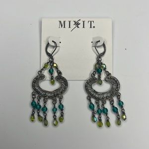 NWT - Beaded Metal Dangled Earrings
